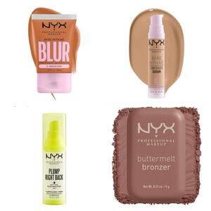 NYX Blur Foundation + Concealer Serum + Primer + Buttermelt Bronzer Set